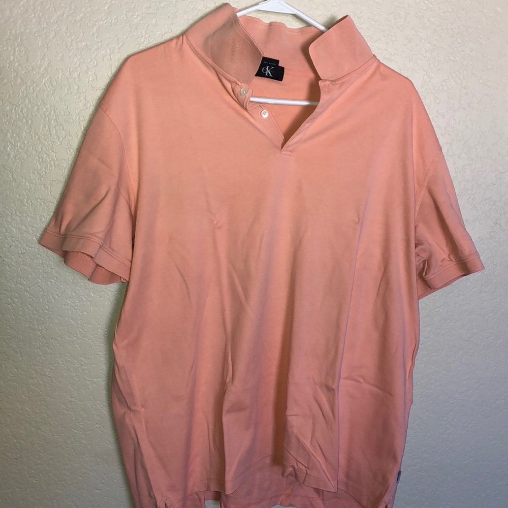 Peach Calvin Klein Polo Shirt
